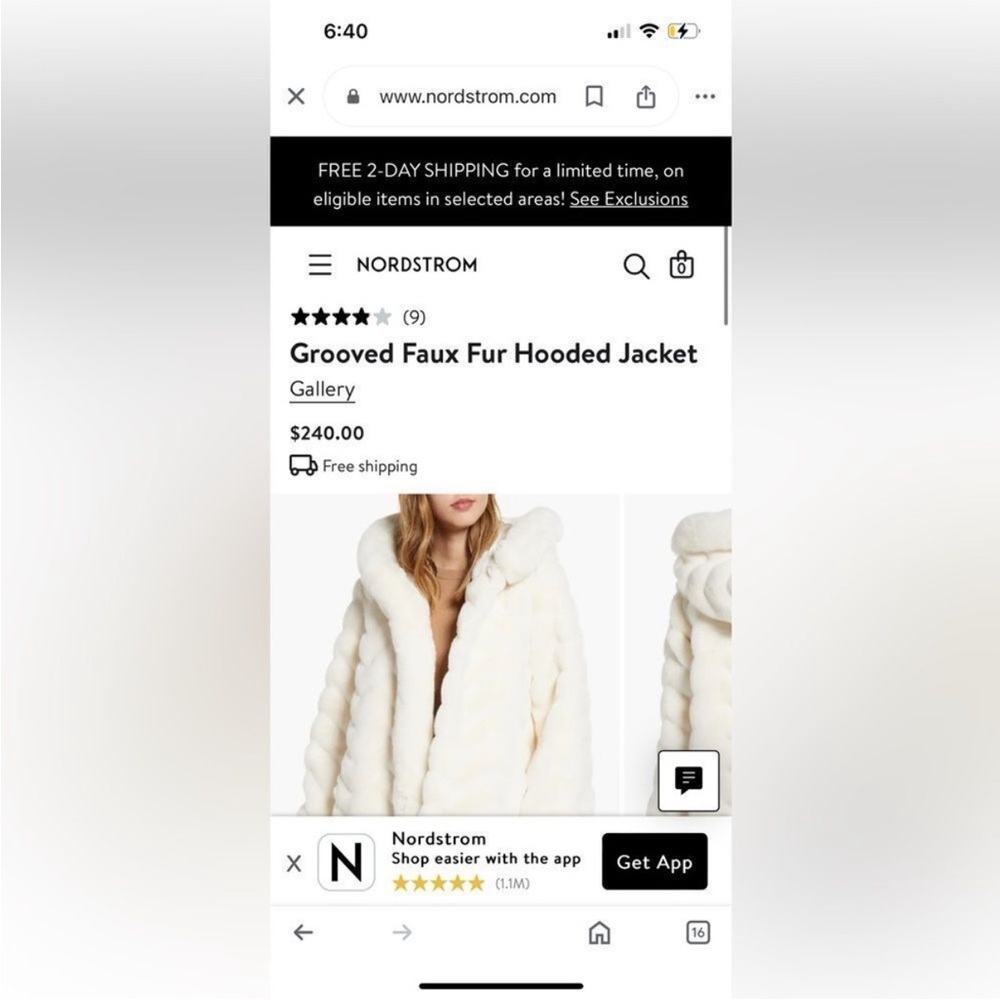 GALLERY Grooved Faux Fur Hooded Jacket - Picture 6 of 13